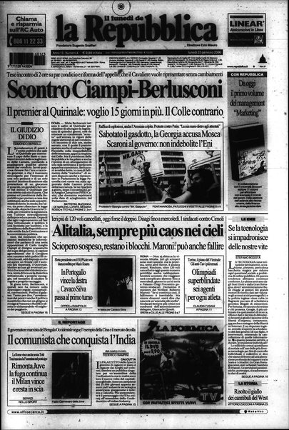 Il lunedì de La repubblica